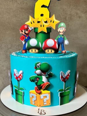 Super Mario cake Barcelona, Tarta de Cumpleaños Personalizada en Barcelona