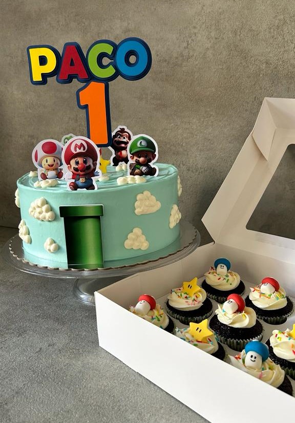 Super Mario Baby pack Barcelona, Tarta de Cumpleaños Personalizada en Barcelona