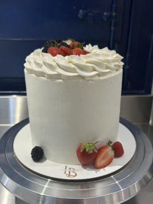 Frutos Rojos Cake exprés