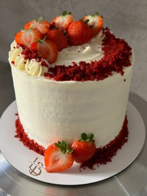 Red Velvet con fresas