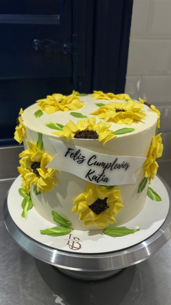 girasoles cake Tarta personalizada con Flores