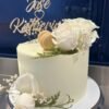 rosas blancas cake 2 Tarta personalizada con Flores