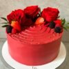 tarta roja rosas Tarta personalizada con Flores