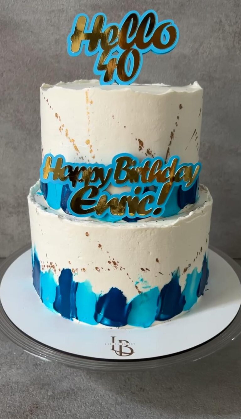 Tarta en Tonos Azules