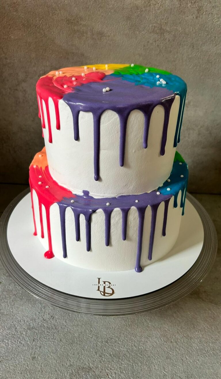 Tarta Drip Arcoíris