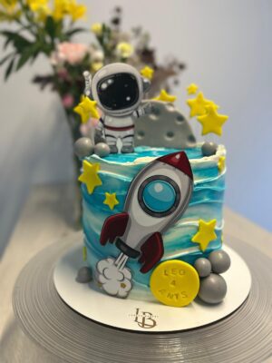 Tarta Astronauta y Cohete