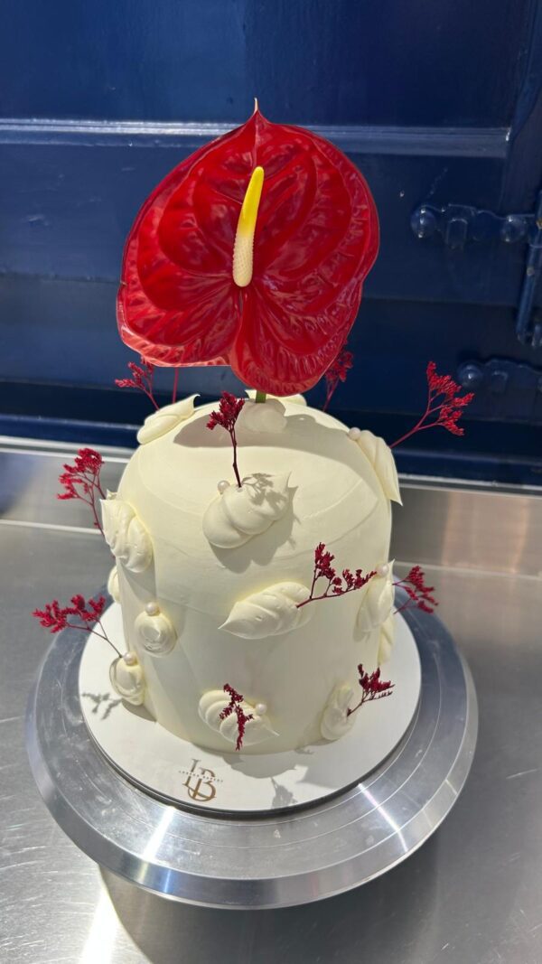 Tarta Floral Anthurium Rojo
