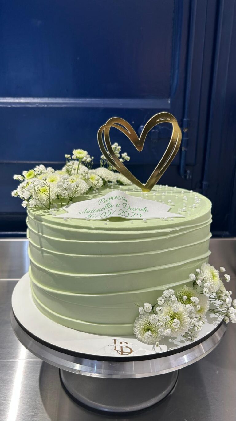 Tarta Promesa Floral Verde Salvia