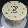 Tarta Floral Minimal “Happy Birthday”