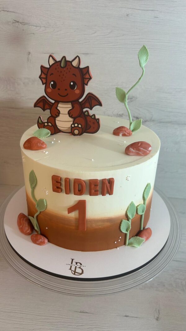 Tarta Dragón Personalizada – Primer Cumpleaños