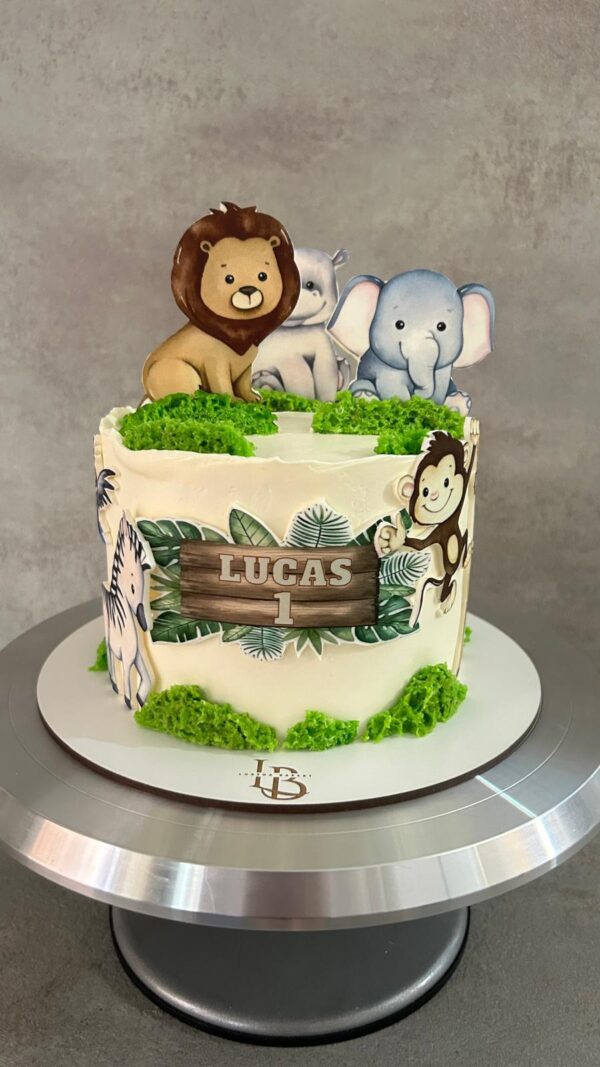 Tarta Primer Cumpleaños Animales de la Selva