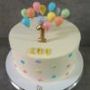 Tarta Primer Cumpleaños con Globos