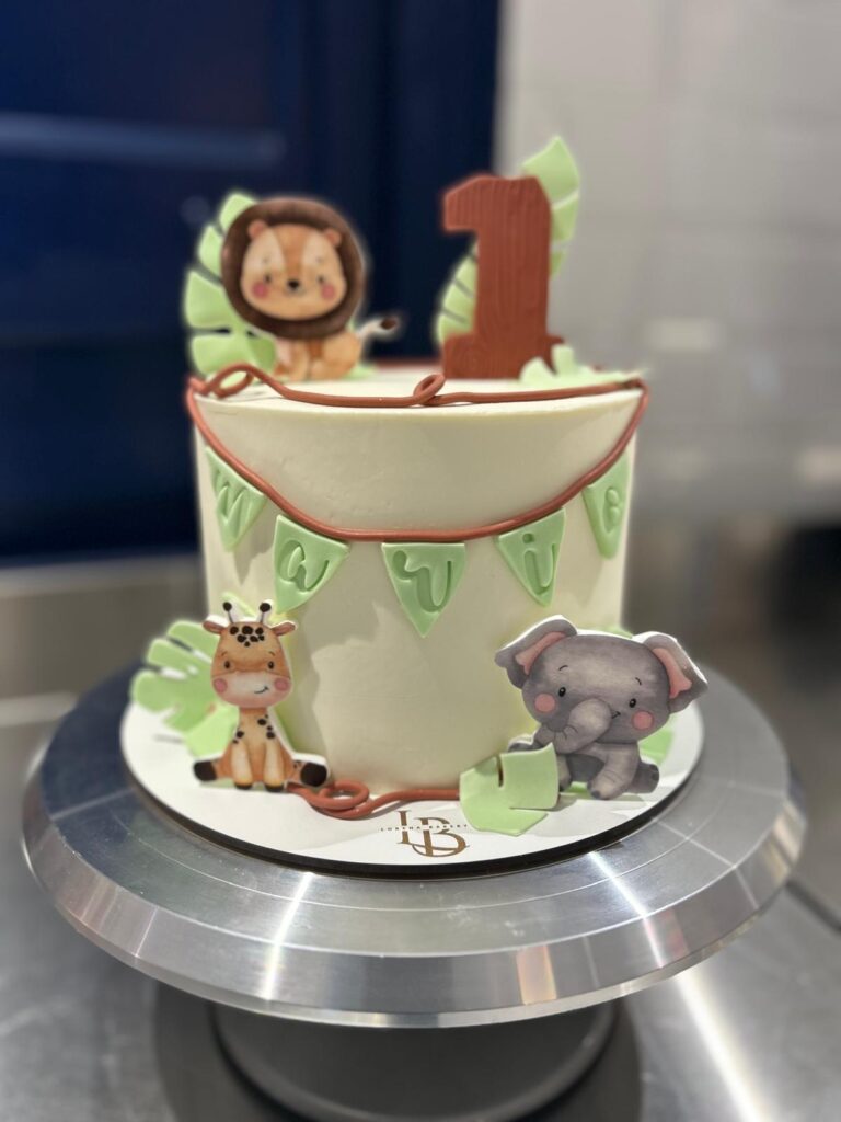 Tarta Primer Cumpleaños Animales de la Selva