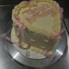 Ivory Bow Heart Cake