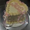 Ivory Bow Heart Cake