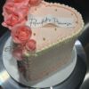 Rose Whisper Heart Cake