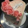Rose Whisper Heart Cake