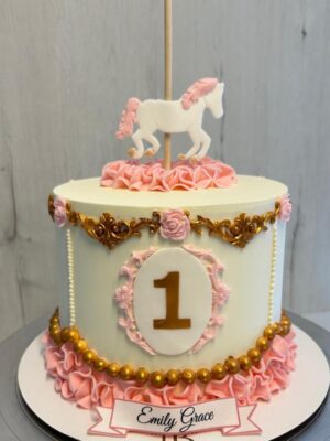 Tarta Primer Cumpleaños Carrusel Clásico
