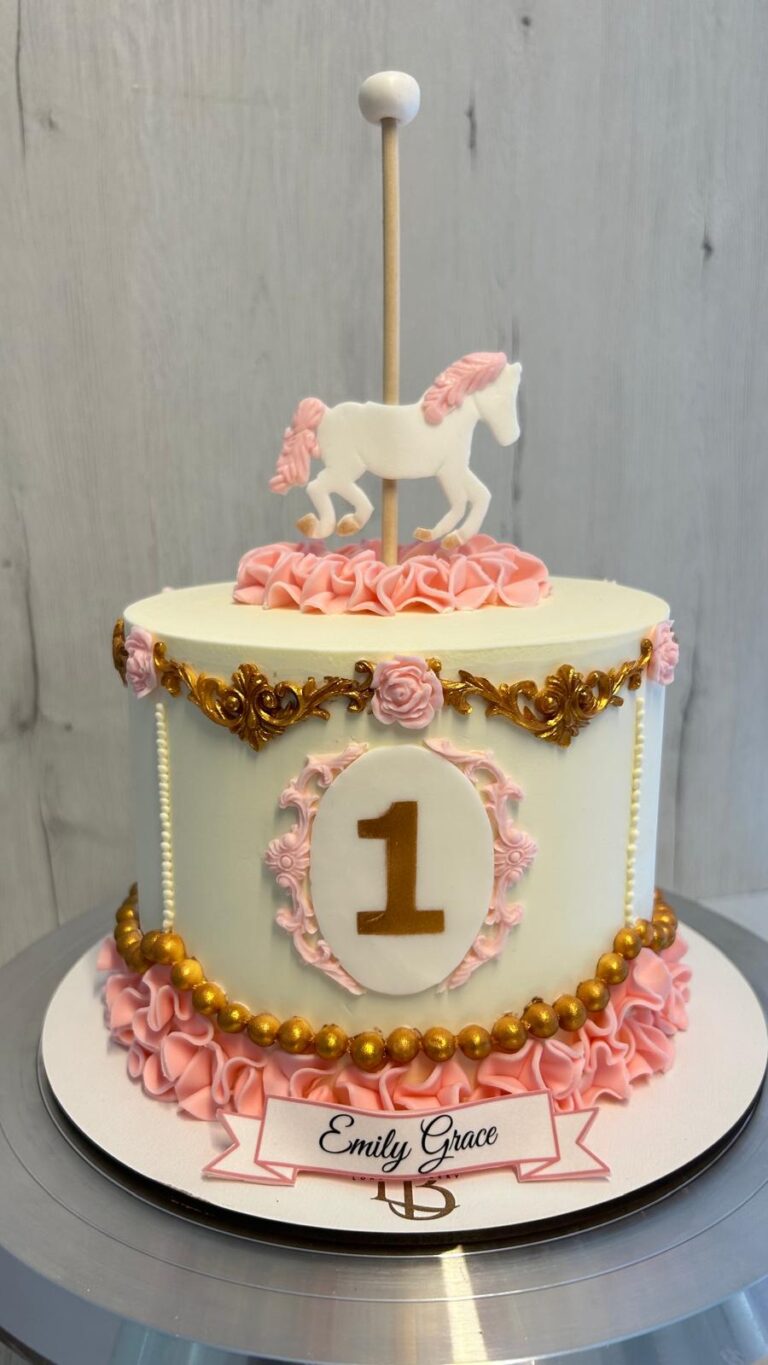 Tarta Primer Cumpleaños Carrusel Clásico