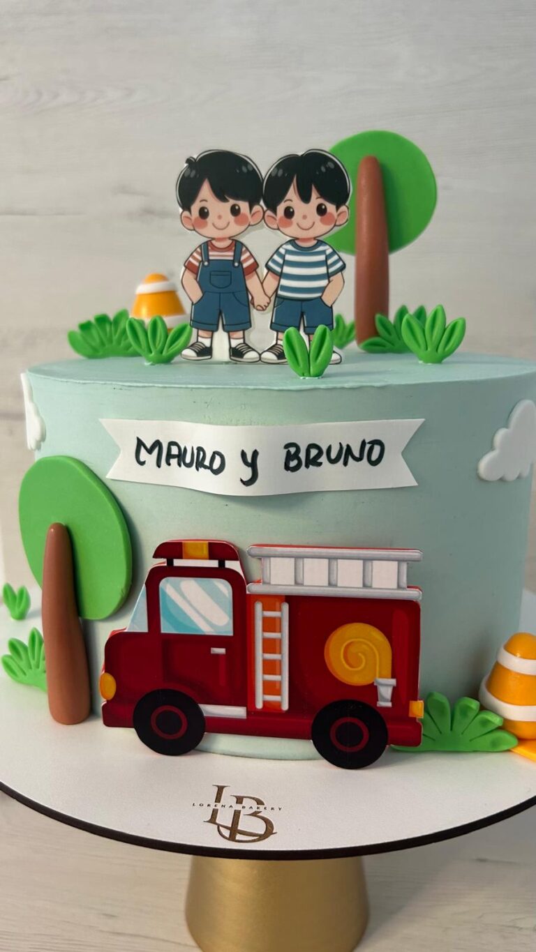 Tarta Primer Cumpleaños Hermanos