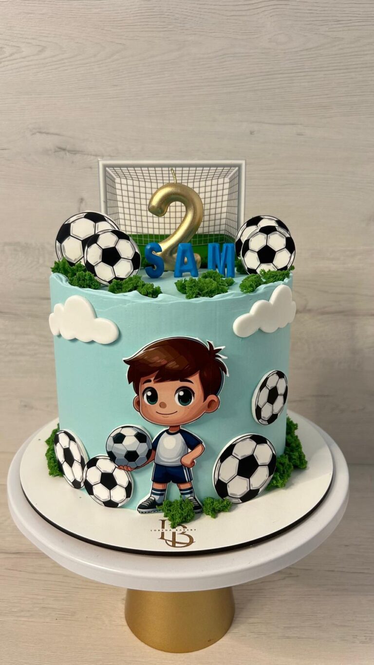 Tarta Primer Cumpleaños Fútbol Infantil