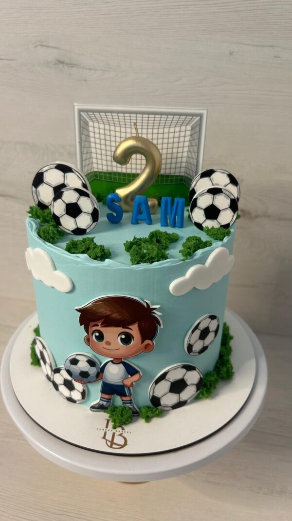 Tarta Primer Cumpleaños Fútbol Infantil
