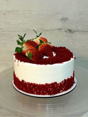 Red velvet con fresas xs Tarta Red Velvet Fresas XS