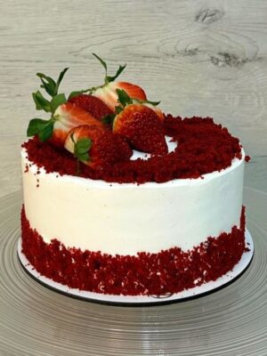 Tarta Red Velvet Fresas XS