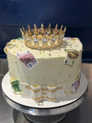 Tarta Queen Luxury con Corona y Billetes