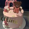 Tarta Primer Cumpleaños Osito y Arcoíris