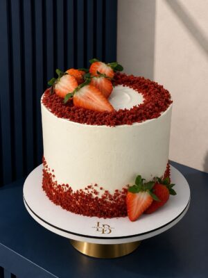 RED VELVET CON FRESAS (EXPRÉS).