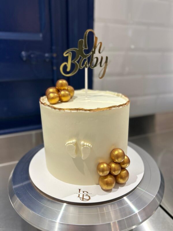 Tarta Oh Baby Elegance Dorada