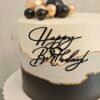 Tarta Elegance Black & Gold Happy Birthday
