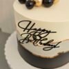 Tarta Elegance Black & Gold Happy Birthday