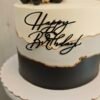 Tarta Elegance Black & Gold Happy Birthday